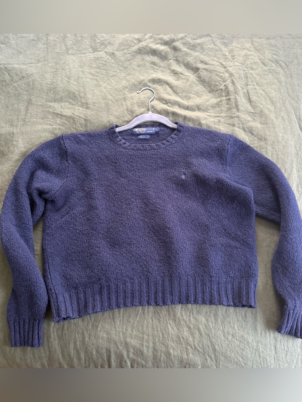 Vintage Polo by Ralph Lauren Women's Crewneck Sweater in Navy